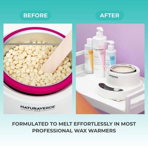 NaturaverdePro Karite Flex Hard Wax Beads, Body and Facial Hair Removal, Brazilian Bikini Wax for Women with Hydrating Shea Butter and Vitamin E - 2.2 lbs