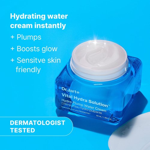 Dr.Jart+ Vital Hydra Solution Water Cream - Hydrating Korean Face Moisturizer with Hyaluronic Acid | 1.69 Fl Oz for Glass Skin