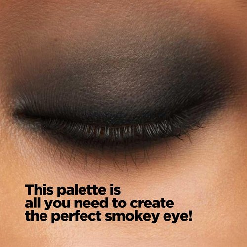 Klasme Dark Night Eyeshadow Palette - 10 High-Pigment Shades for Smoky Eyes | Matte & Shimmer Finishes