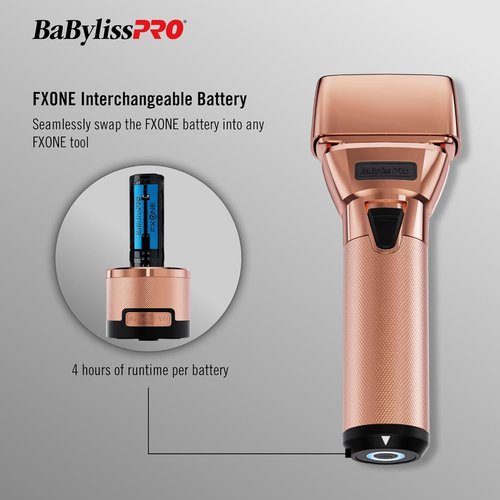 BaBylissPRO FXONE Double Foil Shaver - Interchangeable Battery for Ultimate Grooming Flexibility