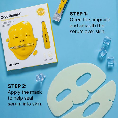 Dr.Jart+ Cryo Rubber Brightening Korean Face Mask with Niacinamide| Korean Skin Care | Travel Size (Pack of 2)