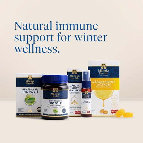 Manuka Health Manuka Honey Lozenges - 15 Lemon-Flavored Lozenges for Immune Support with Raw Honey & Vitamin C