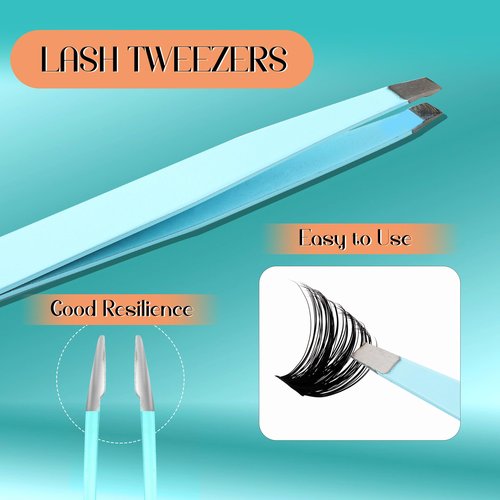 GEMERRY DIY Lash Extension Kit for Beginners 280 PCS Individual Lash Clusters Kit 0.07D 10-18 MIX Eyelash Extension Kit Lash Glue for Eyelash Extensions(80D-0.07D,10-18MIX-KIT)