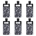 ASEVAT 3 oz 6pack Leak Proof Empty Squeeze Pouches Refillable Travel Size Containers Liquid Pouch Cosmetic Container TSA Approved Bag