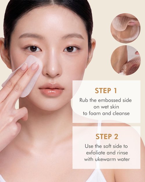 DERMAL Rice Bubble Cleansing Pad – Makeup Remover Bubble Pads - Exfoliating and Hydrating Cleansing Pad with Korean Rice Bran Water, AHA, BHA, PHA, Fresh Green Citrus Scent, 80pads