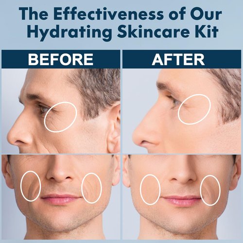 Skin Care for Men Gifts Set,Anti-aging Skin Care Kit for Tigten,Firm & Hydrate Skin,Retinol,Hyaluronic Acid Mens Self Care Facial Kit,Men Birthday Valentines Gifts for Him Boyfriend Dad Husband