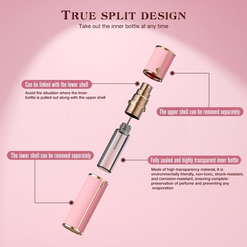 kuangre 10ml Atomizer Perfume Spray Bottle, Empty Cologne Dispenser, Portable Sprayer Travel Essentials for Many Scenes Gifts.
