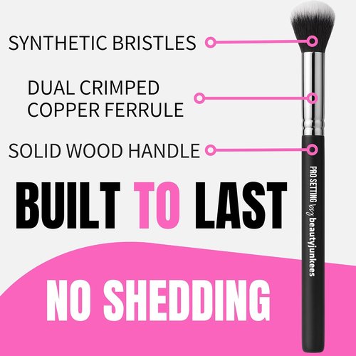 Beauty Junkees Concealer Brush - Small Soft Fluffy Tapered Vegan Brush for Precision Application