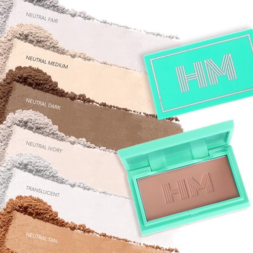 Haute Minute Travel Size Mini Pressed Powder - Complexion Perfection for On-the-Go | Neutral Dark