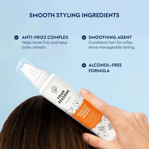 No Nothing Strong Mousse - Fragrance-Free Volumizing Mousse for Fine Curly Hair | 6.8 oz, Hypoallergenic & Lightweight