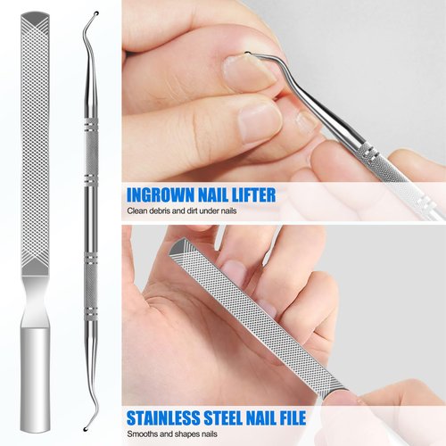2026 Toenail Clippers for Thick Toenails for Seniors, Angled Large Nail Clippers Set for Men, Heavy Duty Ingrown Toe Nail Clippers with Wide Opening, Long Handle, Ergonomic Head, Gifts for Men & Women