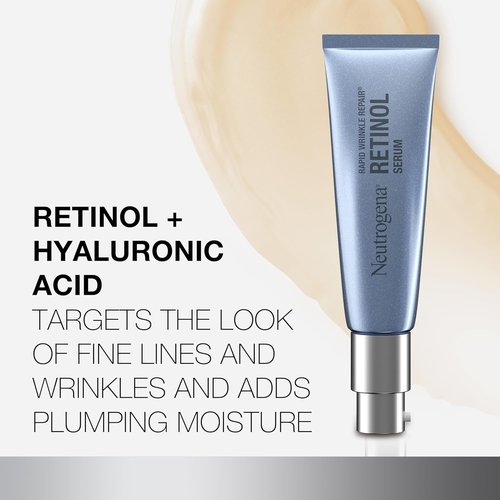 Neutrogena Rapid Wrinkle Repair Serum - Anti-Aging Face Serum with Retinol & Hyaluronic Acid | 1 fl. oz