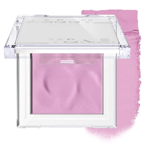 ABOUT TONE Fluffy Wear Blusher - Soft Matte Pressed Powder Cheek Blush | Blendable Vegan Makeup in Mood Lavender