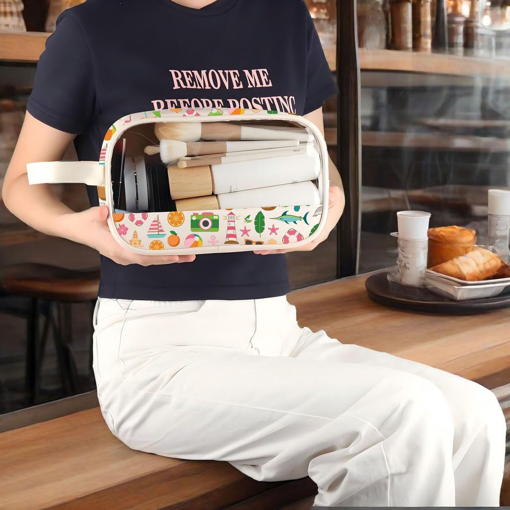 WZMPA Miami Florida Travel Cosmetic Bag Miami Souvenir Gifts Take Me To Miam Zipper Pouch Bag Miami City Trip Gift (To Miami -CMB)