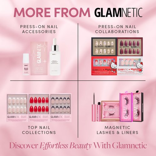 Glamnetic Super Strong Brush On Nail Glue (3 Bottles) | Brush Tip Applicator, Mess Free, Travel Friendly, Vegan | Durable & Long-Lasting | .24 fl. oz.