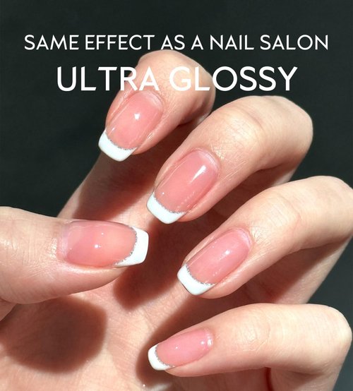 Beaolata Semi Cured Gel Nail Strips - UV Light Gel Nail Stickers - 20 Long Lasting Salon Quality Wraps (French Light White)