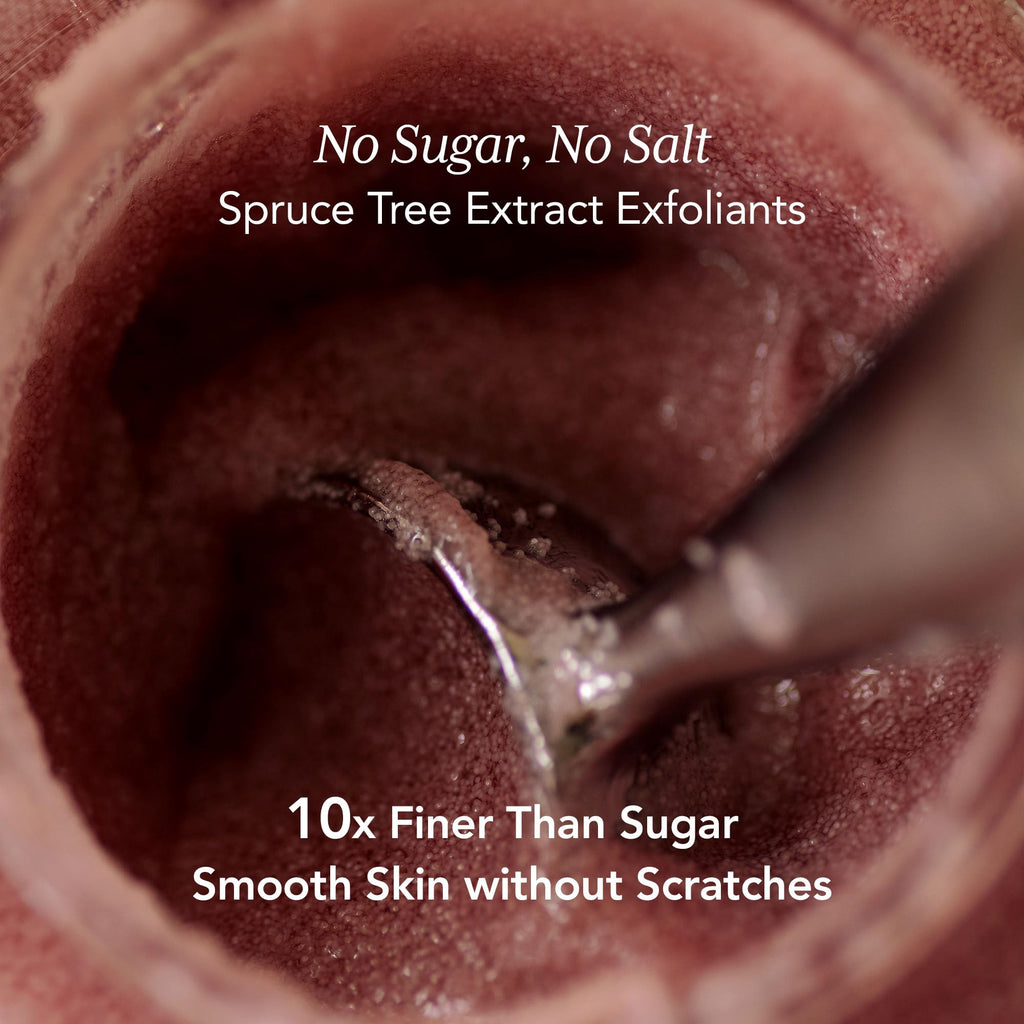 WHIPPED VEGAN SCRUB FIGBUTTER 210g (7.40 oz) – Made with Fig & Cacao Butter | Soft as Gelato Texture, Enriched with Ceramide, Shea Butter & Niacinamide | 10x Finer than Sugar Scrubs | for Face & Body