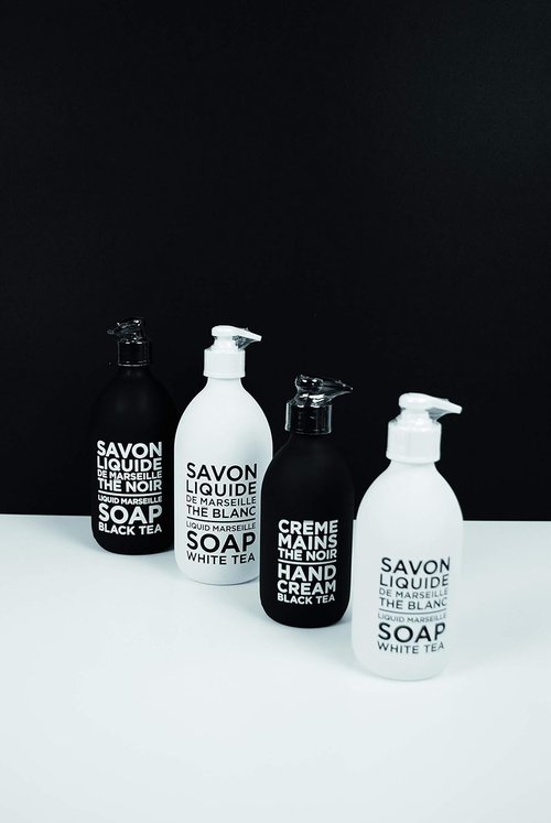 Compagnie de Provence Liquid Soap - Extra Pure Black Tea - 16.7 Fl Oz Glass Pump Bottle