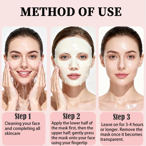 Anweina 8 Pack Collagen Face Mask, Collagen Face Mask Overnight, Anti-Wrinkle Lifting Collagen Mask, Deeply Hydrates, Minimizes Pores, And Enhances Elasticity