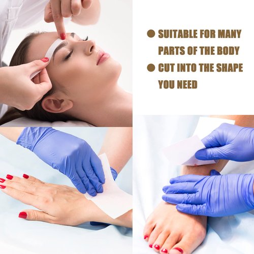 Leelosp 2000 Pcs Wax Strips for Hair Removal Non Woven Skin Body Facial Bikini Beauty Waxing Sheets Soft Wax Strips Paper Hair Removal Patch for Women Men Arms Legs Back Body Underarm Eyebrow Armpit