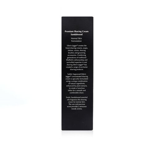 Edwin Jagger 99.9% Natural Premium Shaving Cream, 75ml Tube - Sandalwood, 2.5-Ounce
