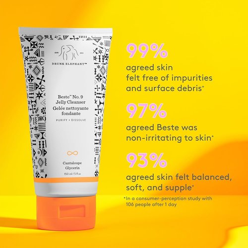 Drunk Elephant Beste No. 9 Jelly Cleanser - Travel-Size Gel Face Wash - Clean & Cruelty-Free Skincare
