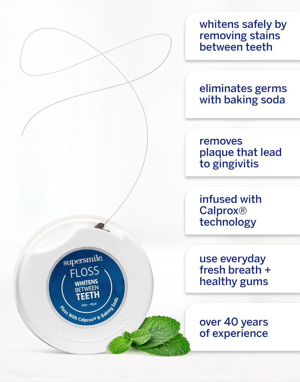 Supersmile Professional Whitening Dental Floss - Effective Stain Removal | 1 Count