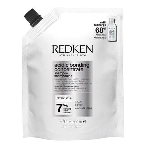 Redken Bonding Shampoo - Damaged Hair Repair | Acidic Bonding Concentrate | 16.9 Fl. Oz. Refill