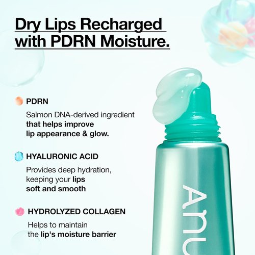 Anua PDRN Lip Serum - Long-Lasting Hydration for Dry Lips | Non-Sticky Moisturizing Formula, 0.33 fl. oz