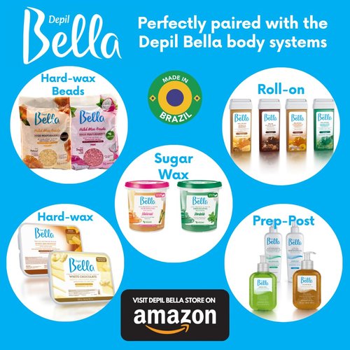 DEPIL BELLA Pink Hard Wax Beads 2.2 lbs for Hair Removal, High-Performance for Short and Resistant Hair, Vegan, Body and Face Wax Beads With Dragon Fruit Extract