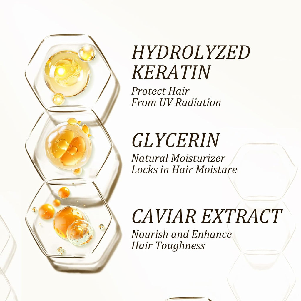 Tgideas Hydrating Collagen Hair Mask - Deep Repair Conditioning Treatment for All Hair Types | 8.45 Oz