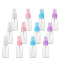 SINIDE Spray Bottles 30ml/1oz, 12 Pack Clear Empty Fine Mist Plastic Mini Travel Bottle Set, Portable Refillable Makeup Sprayer Containers for Perfume, Liquids, Aromatherapy, Small Size