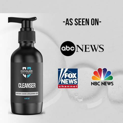 Mens Face Wash with Caviar Extract and Hyaluranic Acid - Skin Care for Men, Men Skin Care, Effective Beard Wash - Premium Men's Skincare Solution Facial Cleanser