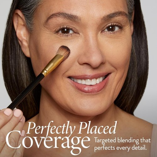 Laura Geller New York Angled Precision Concealer Brush - Professional Makeup Tool, Cruelty-Free