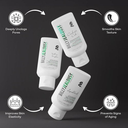 Billy Jealousy Face3Some Face Trio - Vegan Men's Skincare Kit with Travel Size Cleanser & Moisturizer