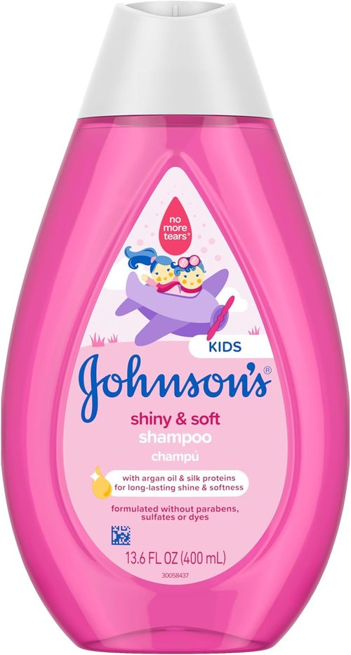 Johnson's Kids' Shampoo - Shiny & Soft Formula with Argan Oil & Silk Proteins | 13.6 fl. oz