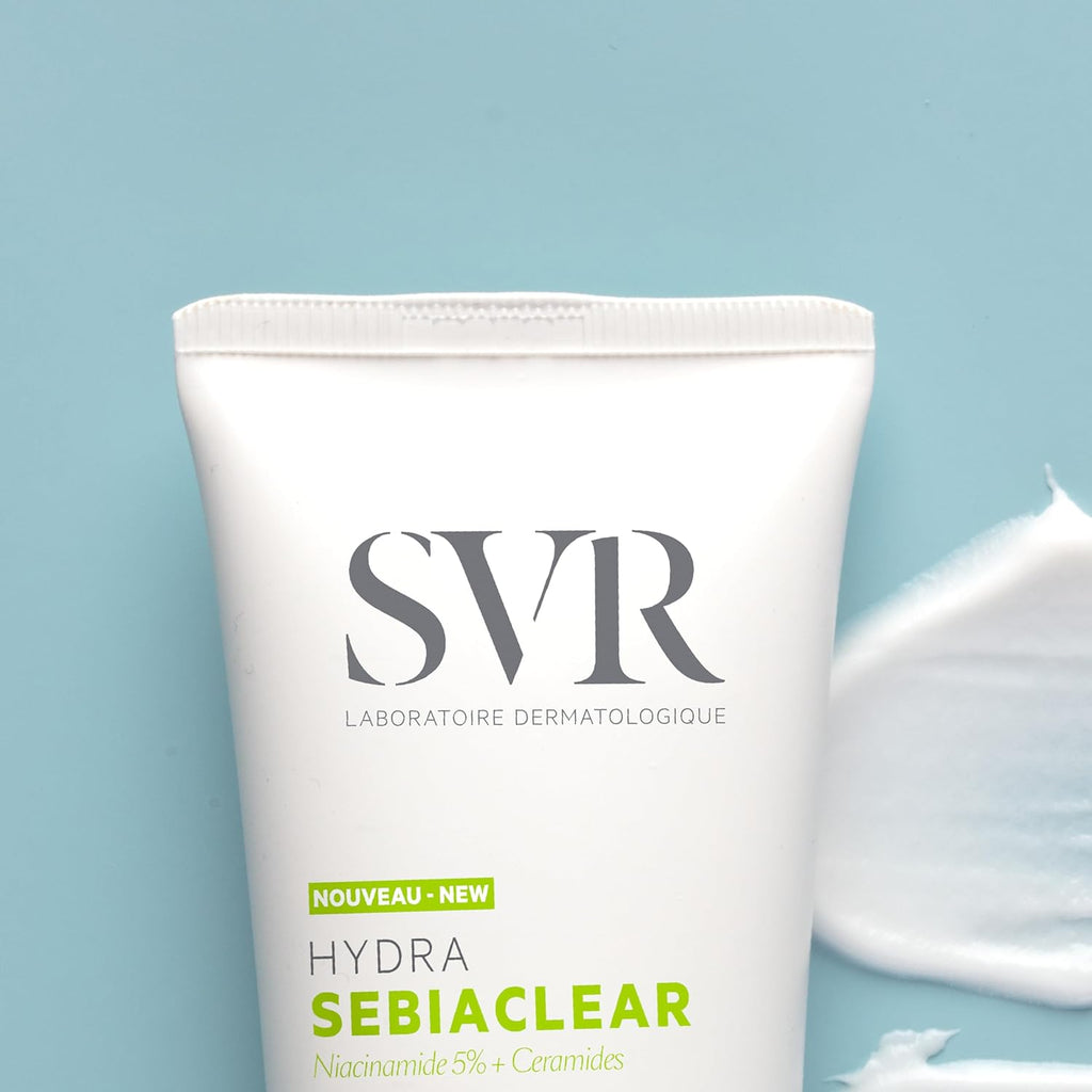 SVR Sebiaclear Moisturizing Face Cream - Soothing Formula with Niacinamide & Hyaluronic Acid for Oily Sensitive Skin | 1.4 oz