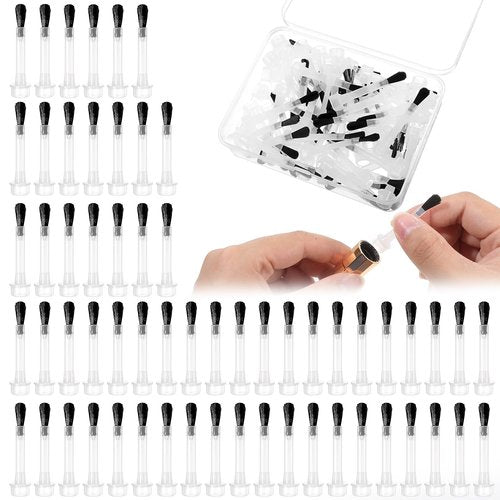 66pcs Nail Polish Brush Replacement Disposable Nail Polish Brushes With Handle Plastic Nail Art Brush Set Soft Bristles Nail Brushes Dip Liquid Replacement Brushes Nail Design Accessories