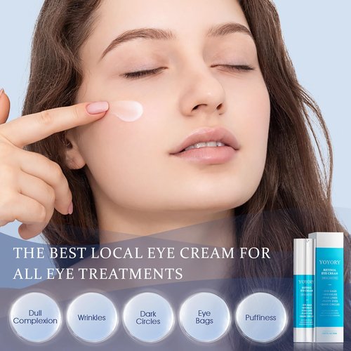 Retinol Eye Cream for Eye Bags - Anti-Aging Under Eye Treatment for Dark Circles, Fine Lines,Wrinkles, Puffiness Hydrating & Moisturizing Skin Care valentine's dayGift for Women and Men, 0.67 fl oz