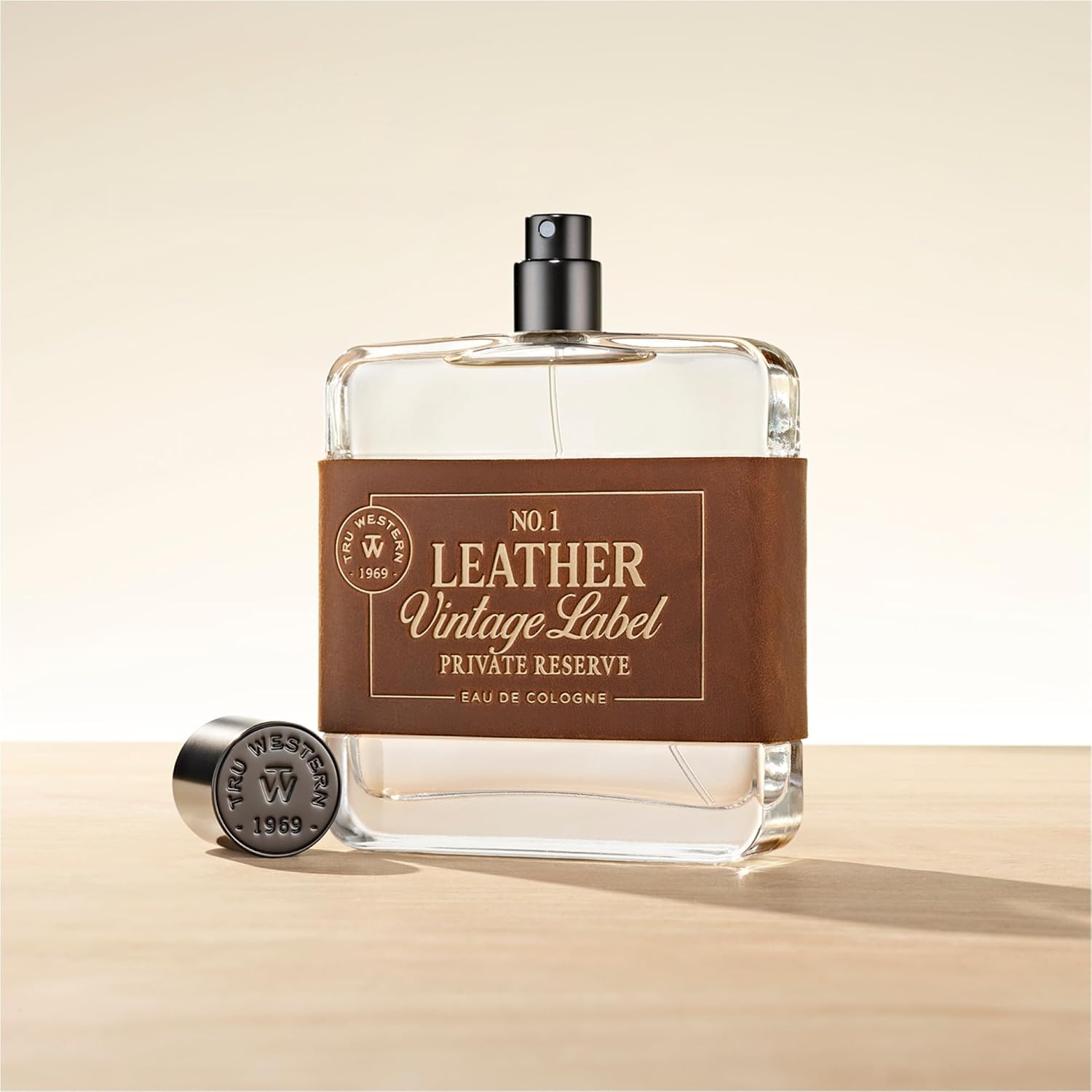 Tru Western Leather No. 1 | Vintage Private Reserve Fragrance - 3.4 fl oz (100 ml) with Cedarwood & Clementine Notes
