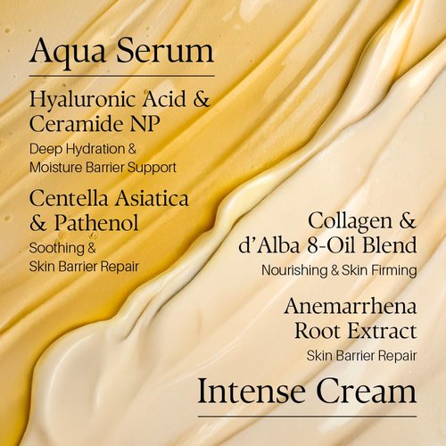 d'alba Piedmont White Truffle Double Serum & Cream - Vegan 2-in-1 Face Moisturizer for All Skin Types (2.46 oz)