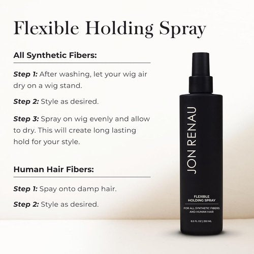Jon Renau Flexible Holding Spray - Buildable Hold for Wigs, Paraben & Sulfate Free, 8.5 oz