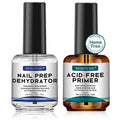 Morovan Nail Prep Dehydrate Primer - Acid-Free Non-Acid Primer for Acrylic & Gel Nails | Gift Box Set