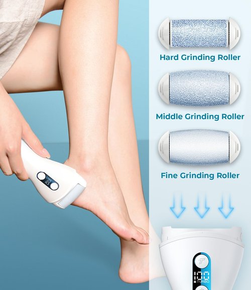 Electric Callus Remover for feet,Rechargeable Foot File Electronic Pedicure Tools for Feet, Waterproof Electric Foot Callus Remover, Feet Care for Heels Dead Skin,Blue