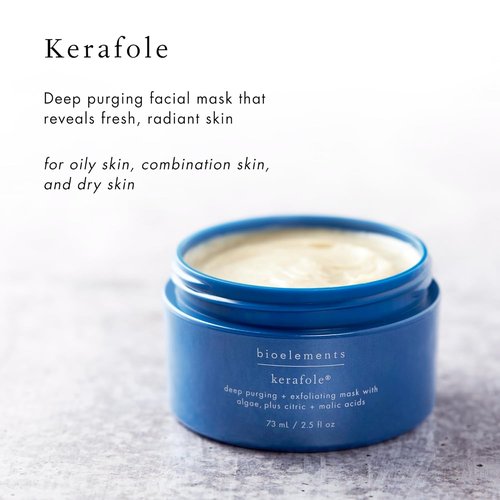 Bioelements Kerafole - Deep-Purging Facial Mask for Fresh, Radiant Skin - 2.5 fl oz | Vegan & Cruelty-Free