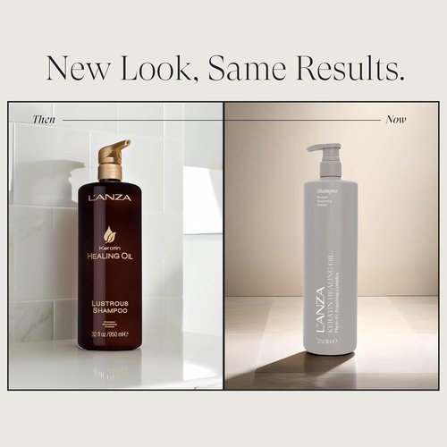 L'ANZA Keratin Healing Oil Shampoo - Hydrating Cleanse for Softness & Shine | Color Safe, Sulfate Free