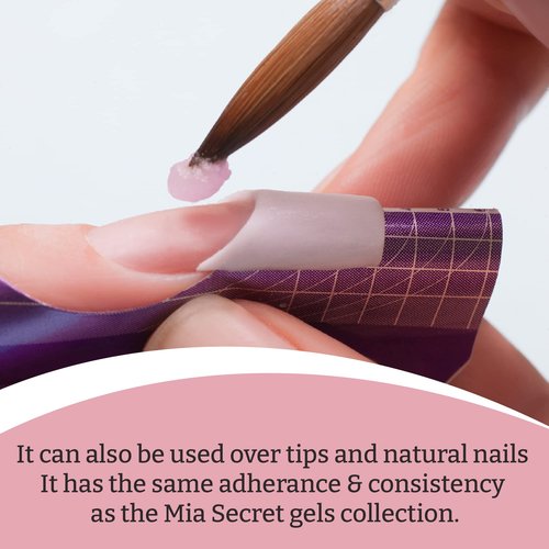 Frosted Pink BioBuilder Gel - Structuring Gel in a bottle for nail extensions by Mia Secret
