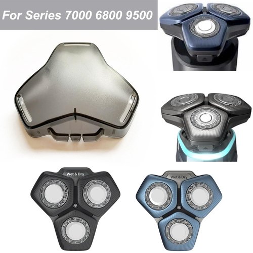 Gleway Shaver Head Cover Cap Cover for S5000 S7000 S9000 Series SH50 SH70 SH90, and Cleaning Brush 1Pack, Razor Cover Guard for Model S7782 S7783 7788 7786 7888 S5531 S5533 S5588 S8050 S993