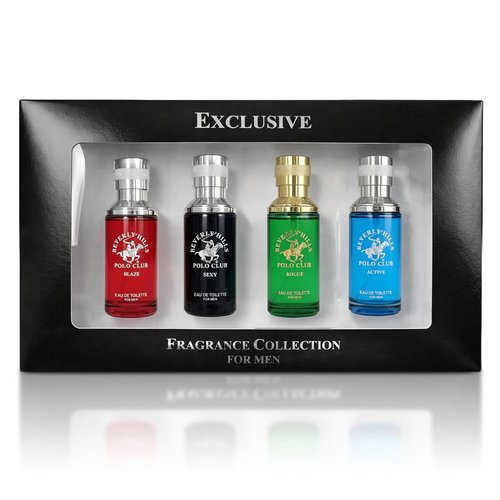 Beverly Hills Polo Club Men's Fragrance Collection | 4 Premium Eau de Toilette Colognes (1oz Each) - Long-Lasting Scents for Him