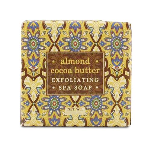 Greenwich Bay ALMOND COCOA BUTTER Scented Exfoliating Bar Soaps - 12 Pack of Mini 1.9 oz. Botanical Scented Bars - Perfect for Guest Bath, Airbnb, Salon, Spa, Hotel - Elegant Wrappers
